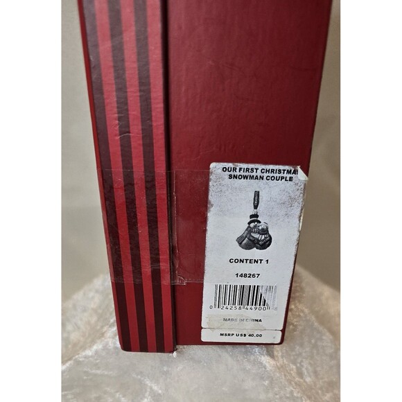 2008 Our 1st Christmas Waterford Heirloom‎ Ornaments Snowman Couple BNIP - Picture 6 of 7